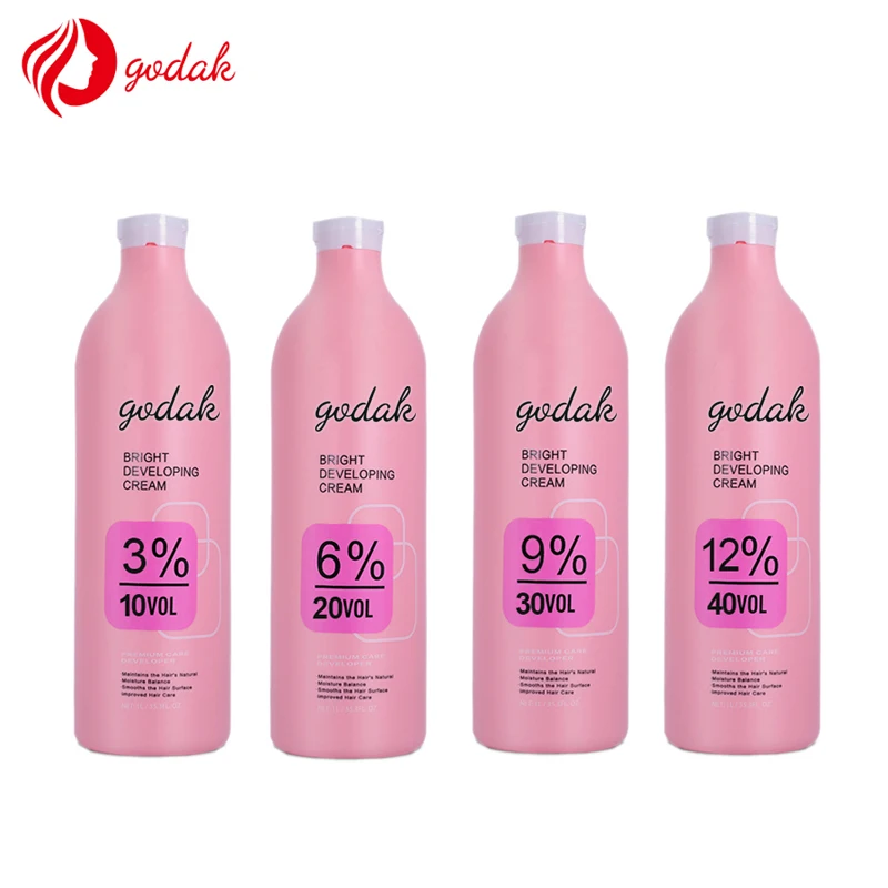 OEM Private Label 1000ml Professional Bleaching Hair Peroxide Hydrogen Oxidant Hair Developer For Coloring