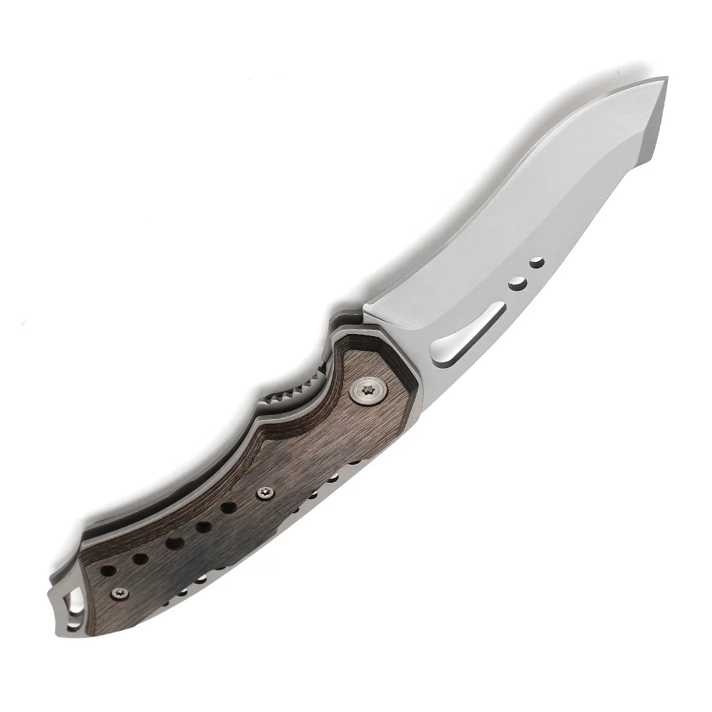 Professional Rosewood Handle Camping Survival Folding Pocket Knife for Outdoor