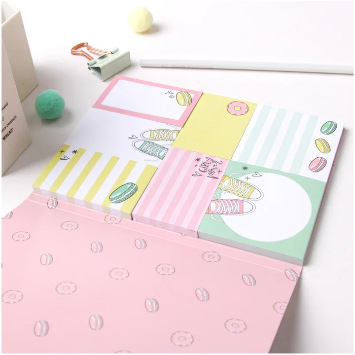 custom coloring self adhesive new design cute sticky notes booklet note set multi list book