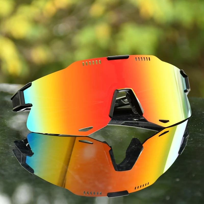 Polarized Cycling Sports Sunglasses with 3 Interchangeable Lenses,Mens Womens Bicycle Glasses Goggles MTB Sport Eyewears