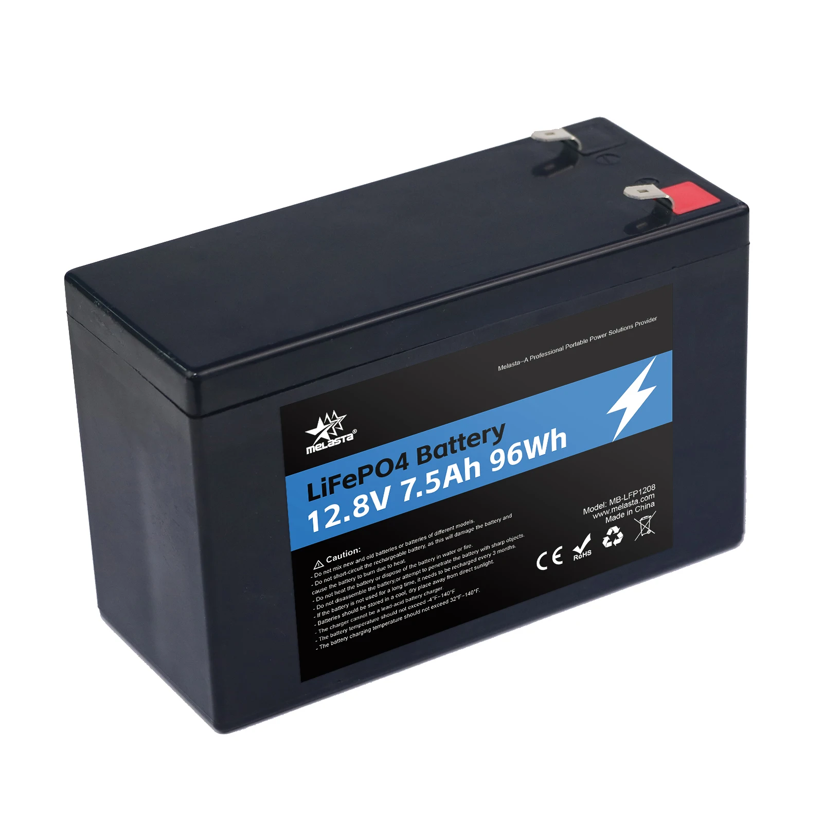 Rechargeable Deep Cycle 12.8V 8Ah Lithium Ion Home Energy Storage Battery Pack 12V Lifepo4 With Bms