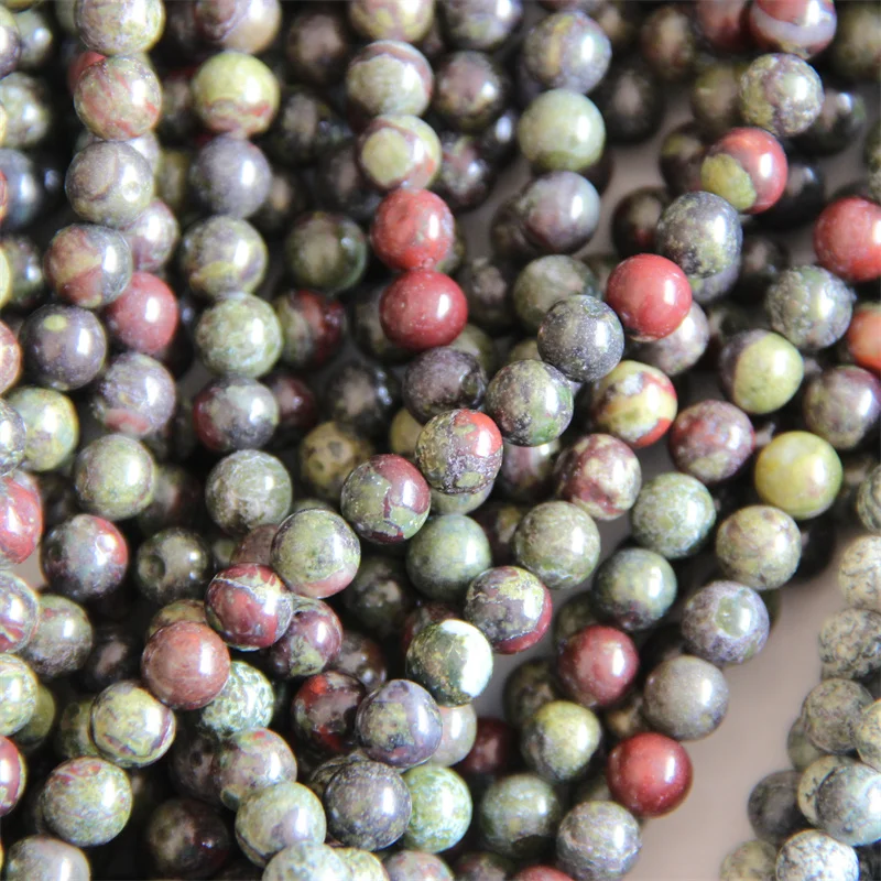 Wholesale Fashion Crystal Beads Natural Red Blood Jasper Mixed Colors 4mm Round Stone Beads for Jewelry Making
