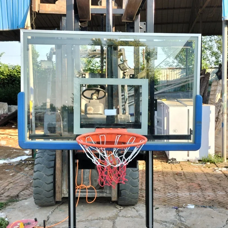 Standard 10mm 12mm basketball hoop board FIBA 1050*1800mm tempered glass basketball rim and backboard