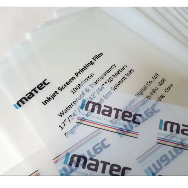 Screen Stencil Positive Printing Clear Transparent Inkjet Film