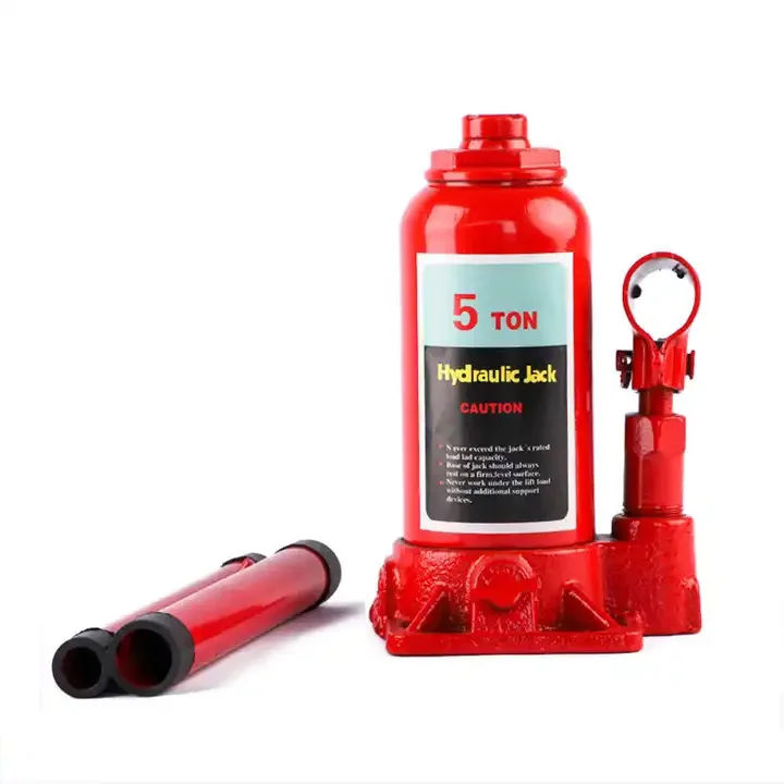 5 Ton Capacity Red Push-Pull Hydraulic Welded Bottle Jack for Auto Repair and House Lift