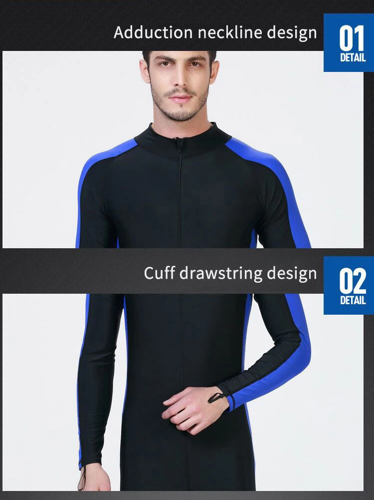 Neoprene One Piece Long Sleeve Chest Zipper Full Body Surfing Wetsuit for Women Diving Surfing Kayaking Snorkeling