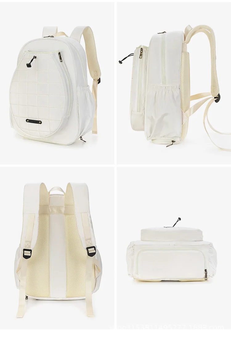 Custom Large Outdoor Sports Backpack with Shoe Compartment Black Nylon Padel & Tennis Racket Bag Buy Now