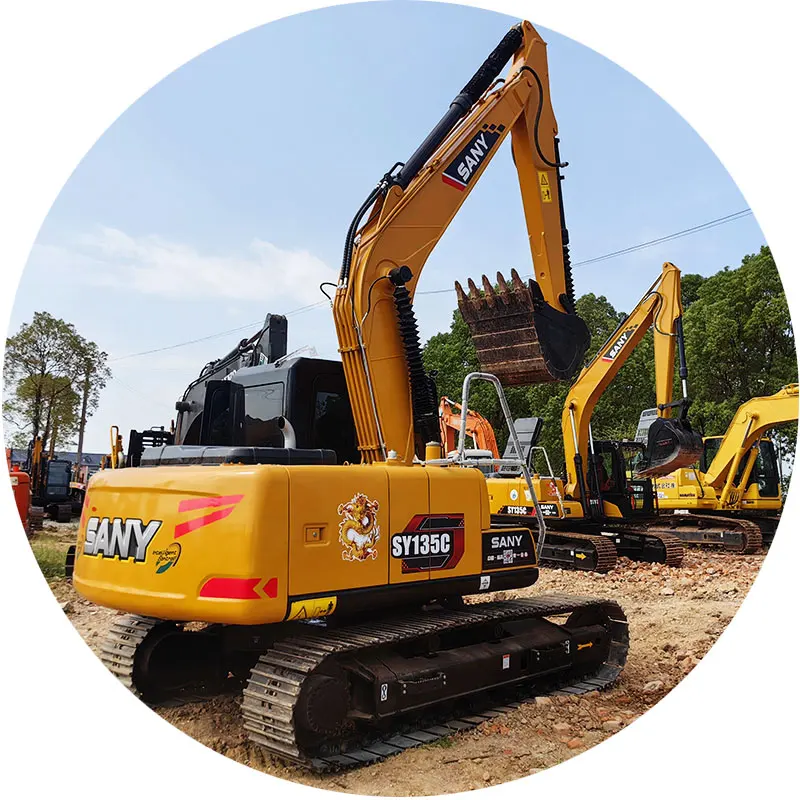 Foreign trade sales of Sany excavator sy135 235 excavator hydraulic crawler machine car condition good home direct work