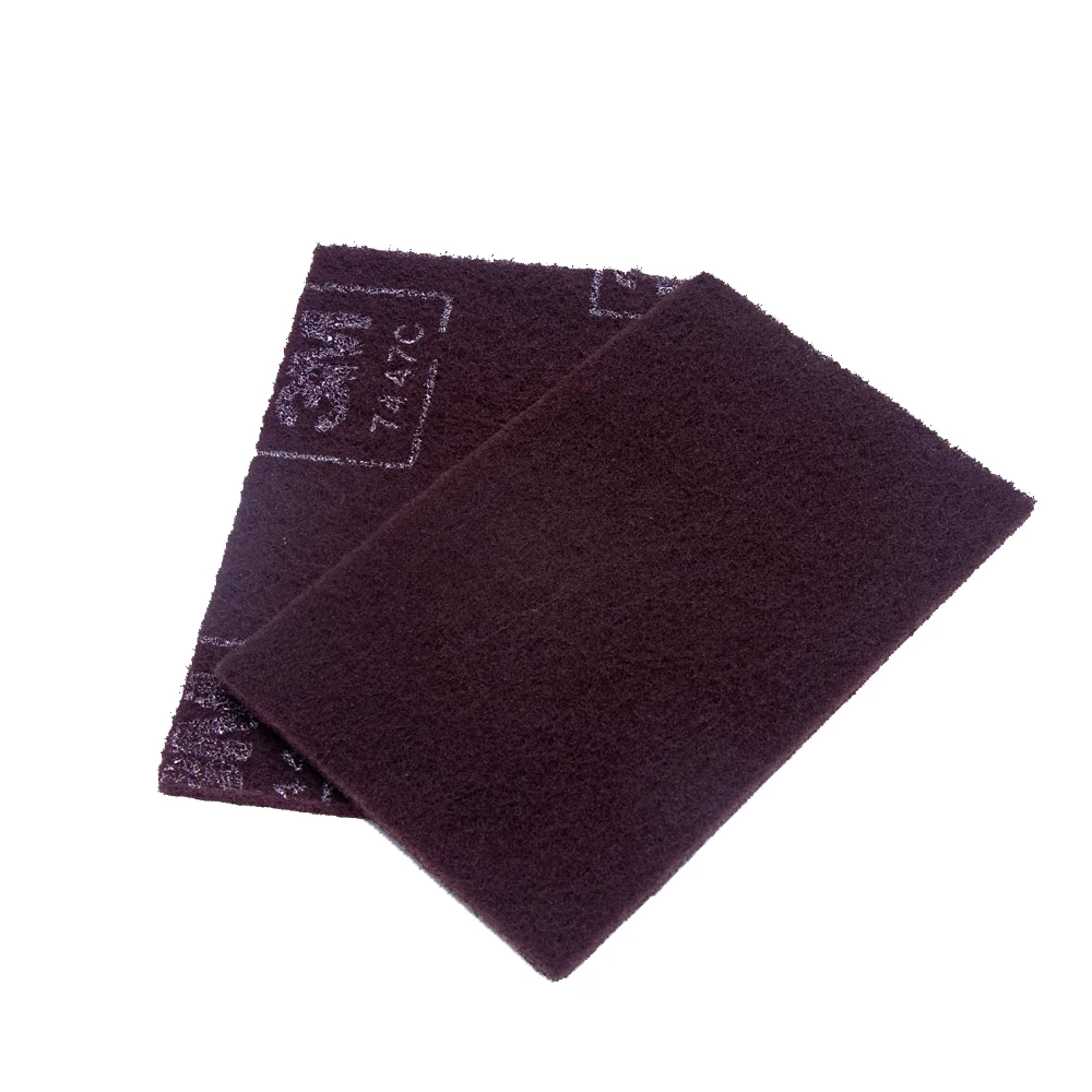 OEM aluminium oxide fast cut and finish fine dark red 7447c scouring pad alternative to steel wool