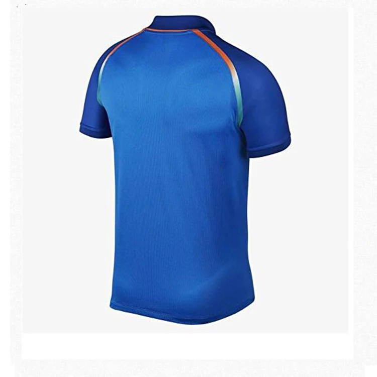 100% Polyester Sports Training Blue Custom Indian Cricket Team Jersey