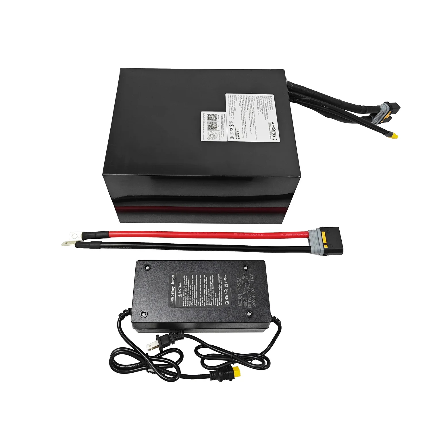 AMORGE 72V 48AH 300AMP литиевая батарея с ANT Bluetooth BMS
