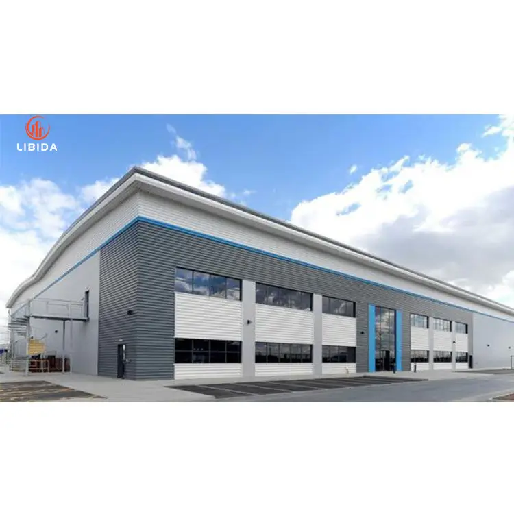 Modern Prefab Steel Structure Building Prefabricated Warehouse/Workshop/Aircraft Hangar/Office Construction Material