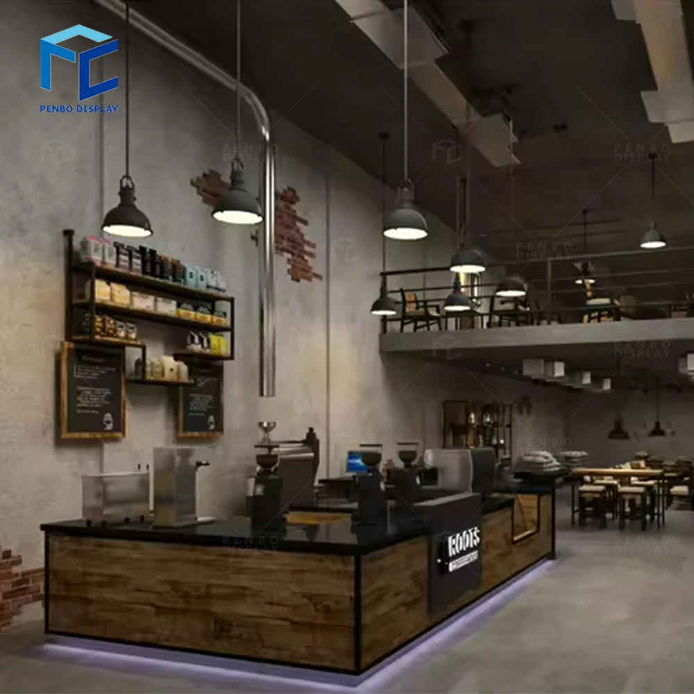Индивидуальные коммерческие кофейные магазины кофейный киоск мебель Современное украшение