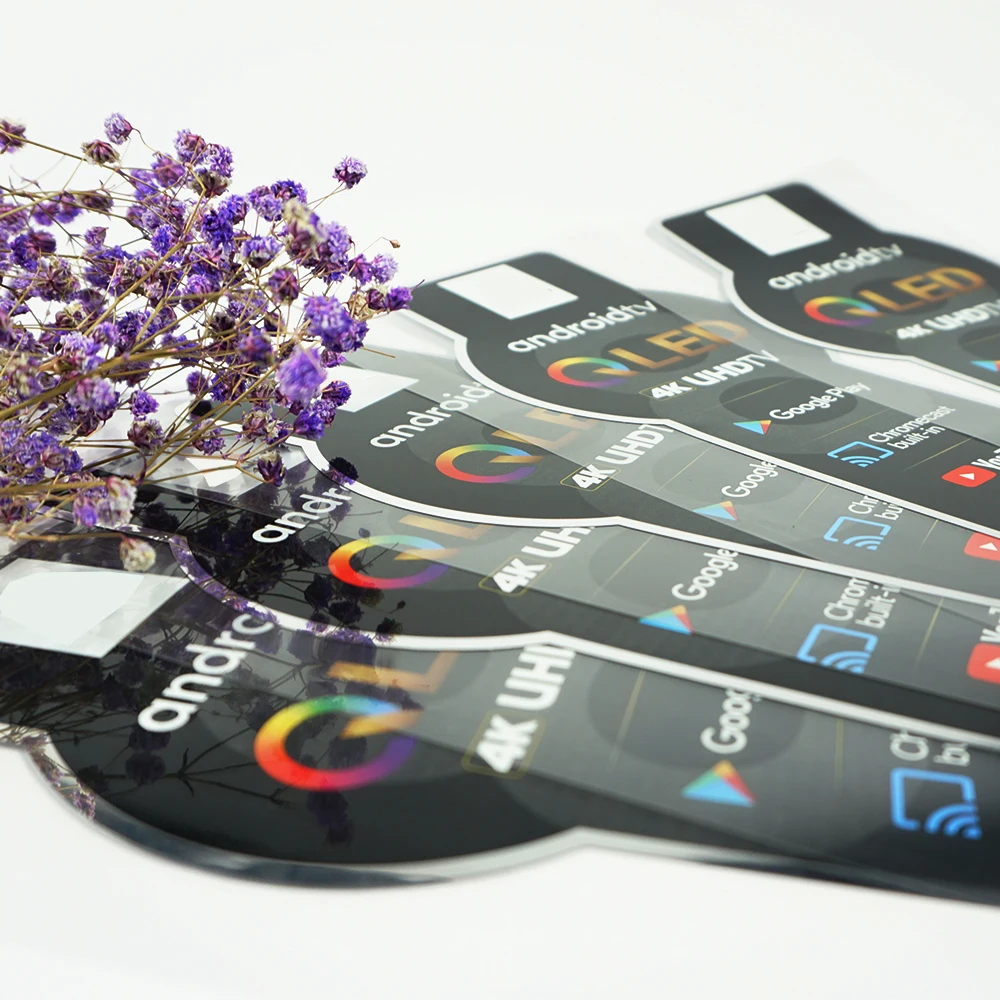 Bright Silver Dragon Silicone Gum Reusable Electrostatic Sticker High Temperature Static Cling  Packaging Label  for TV Screen