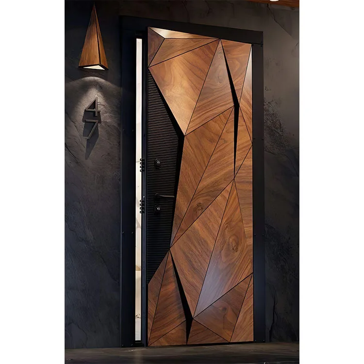 JBDhome Custom High Quality Modern American House Design Entry Security Door Wood Pivot Door for Residential Front Door