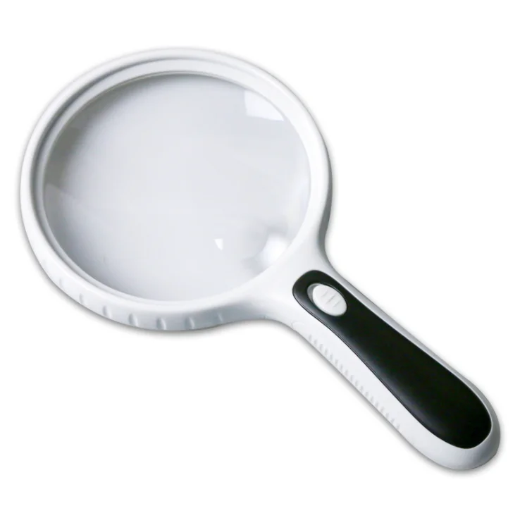 Hand held magnifier with lamp 10x acrylic lens portable magnifier 4986E