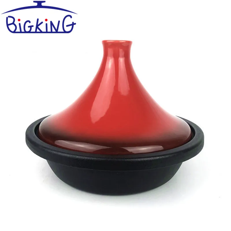 Colorful Enamel Moroccan Cast Iron Tagine Pot 2.5L