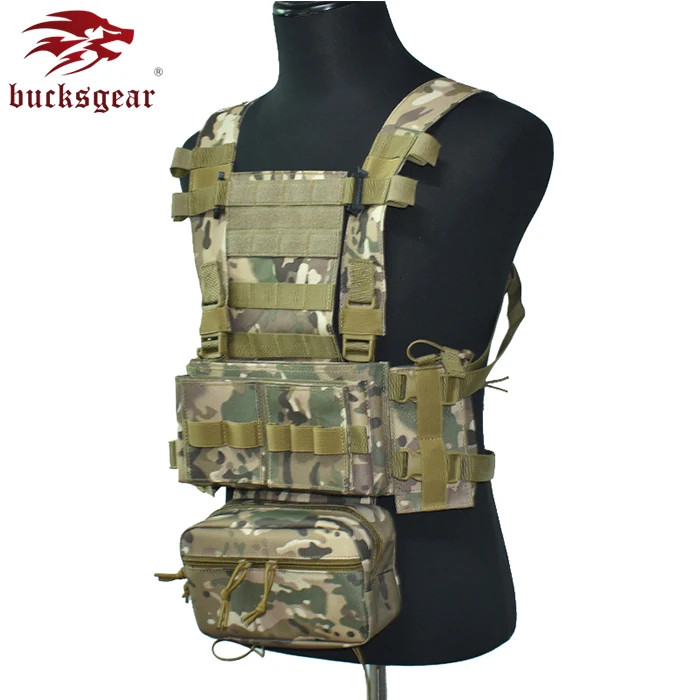 Factory Military Combat Protection Vest MOLLE System Adjustable Detachable Pouches For Tactical Battlefield Training