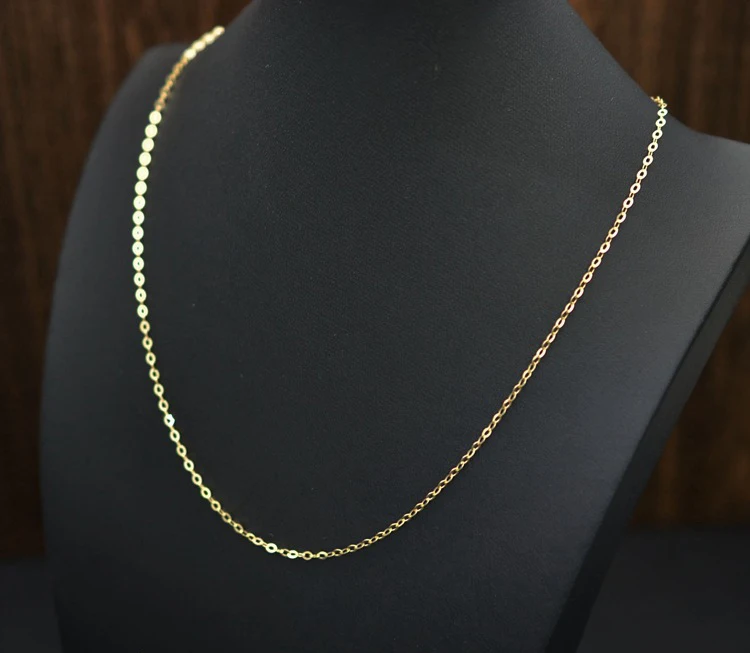 xjy Factory price kolye 10k 14k solid real gold  fine jewelry more size gold chain necklace