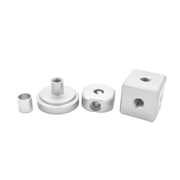 OEM CNC Sandblasting Cube/hexagonal Cube Fasteners Parts Aluminum Threaded Corner Connector Micro Machining Part