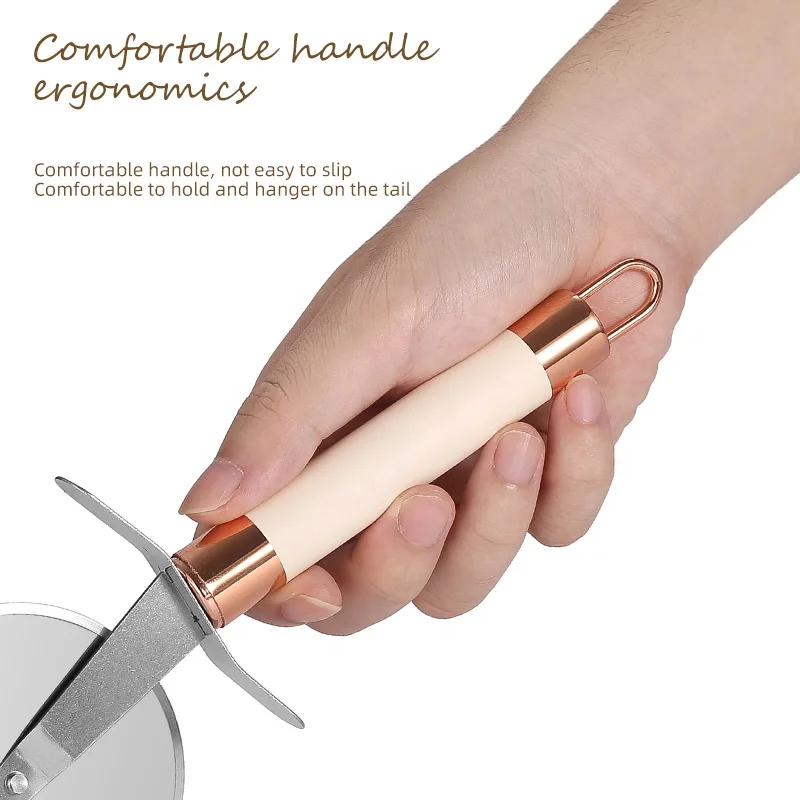 Factory direct sale small round roller cutter wheel pizza knife baking tool trending kitchen gadgets pizza cutter slicer cutter