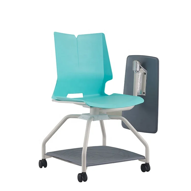Cheemay 2021 Liberary plastic study school chair with writing pad for sale