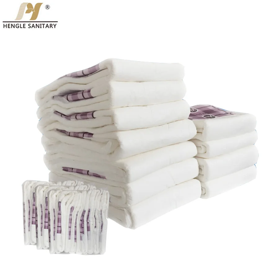 Wholesale disposable adult diapers customized hospital thickened high absorbent adult diapers