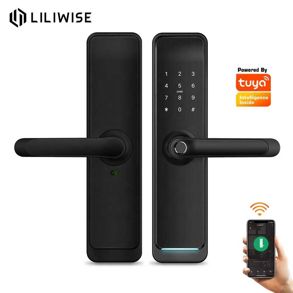 Дверной замок с Биометрическим распознаванием отпечатков пальцев и Wi-Fi управлением, электронный цифровой смарт-замок с приложением Tuya Smart Life