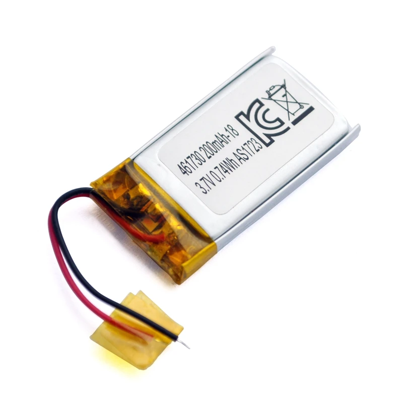 Lithium polymer 461730 battery 3.7v 200mAh rechargeable LCO Battery for wireless Headset/headphone