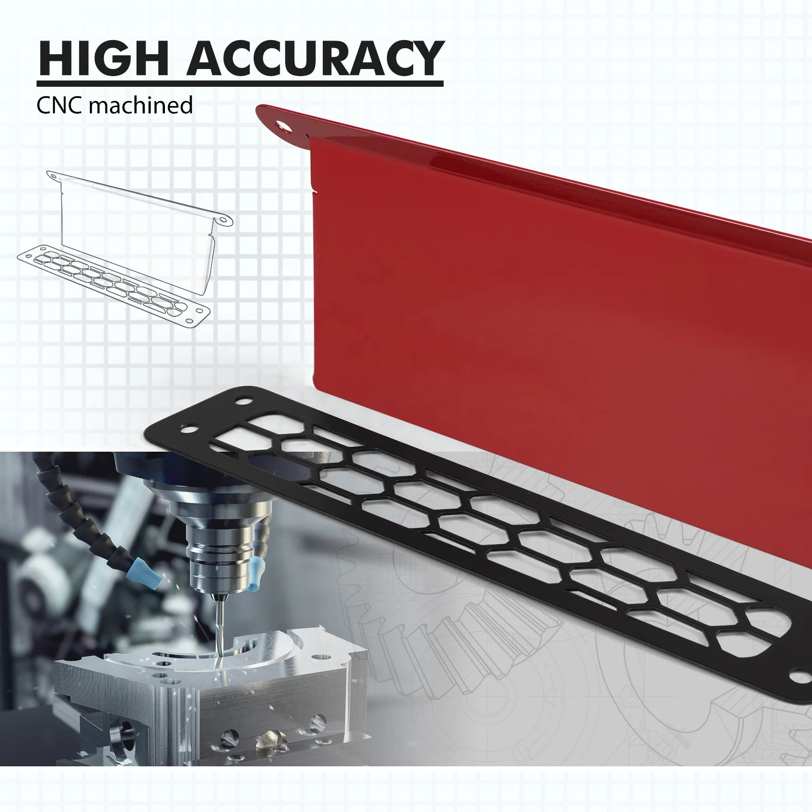 Bevinsee Steel Dynamic Air Intake Scoops for VW Golf 1.4/GTI/R MK7/MK7.5 2012-2016 2017 2018