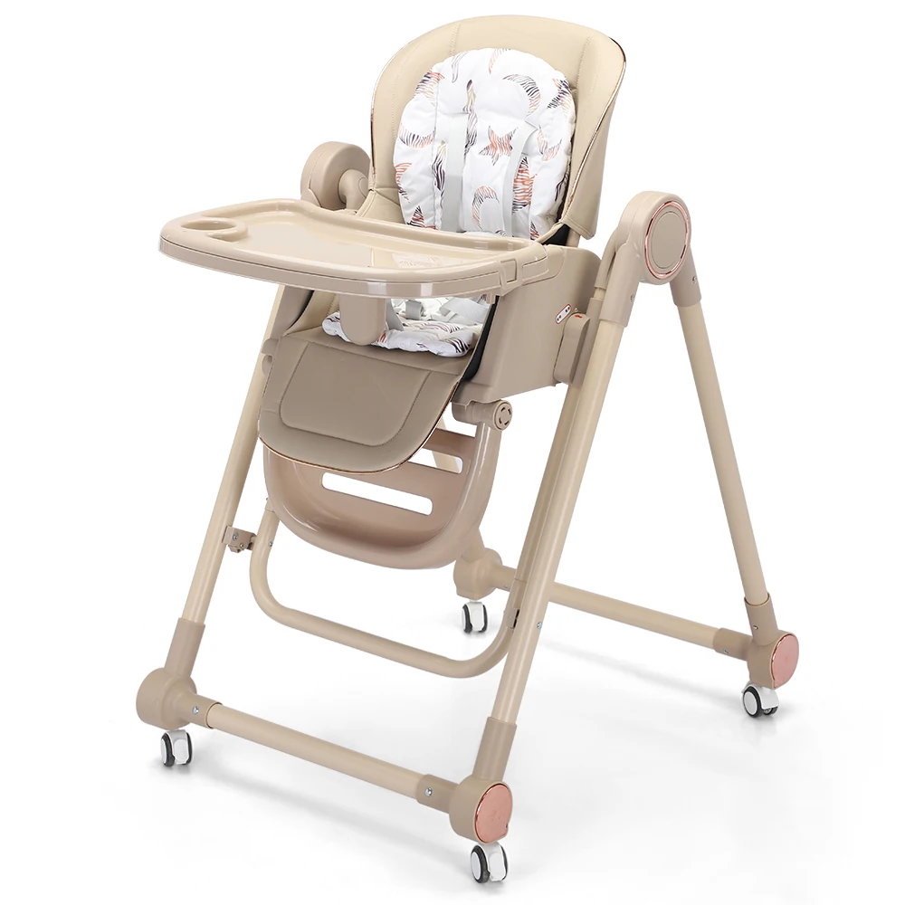 Silla Para Bebe Custom Baby Eat Dining Chair Portable Foldable Baby Feeding High Chair With Detachable Double Tray