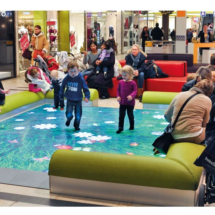 Multiplayer Floor And Wall Projection System kids 3d interactive floor projector game machine