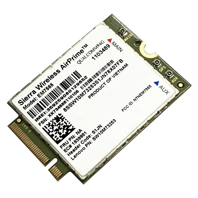 Sierra Wireless EM7565 LTE-Advanced Pro Module Cat 12 Global Connectivity with 3G Fallback for Thinkpad Carbon X1 6th Laptop