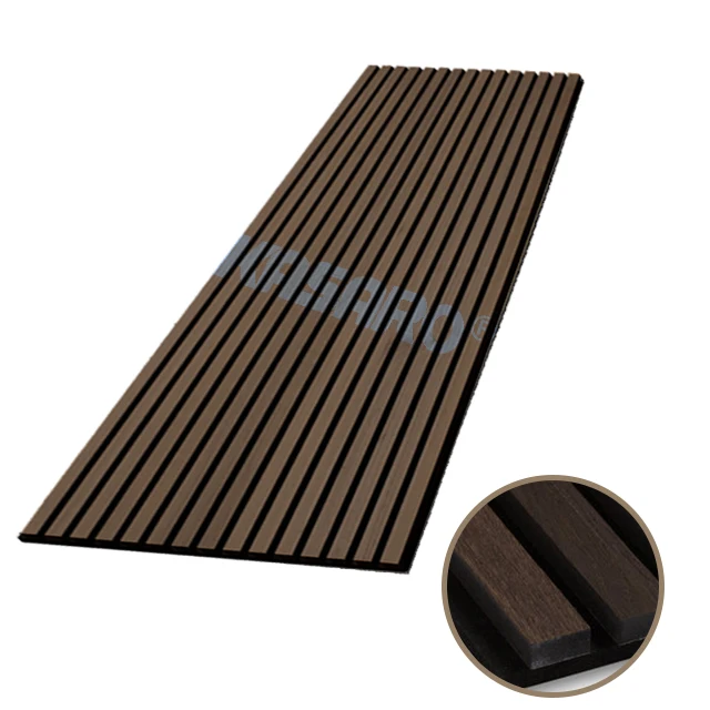 KASARO Akupanel Acoustic Slat Panel Wood Grooved For Studio Room Soundproof Wall Panel