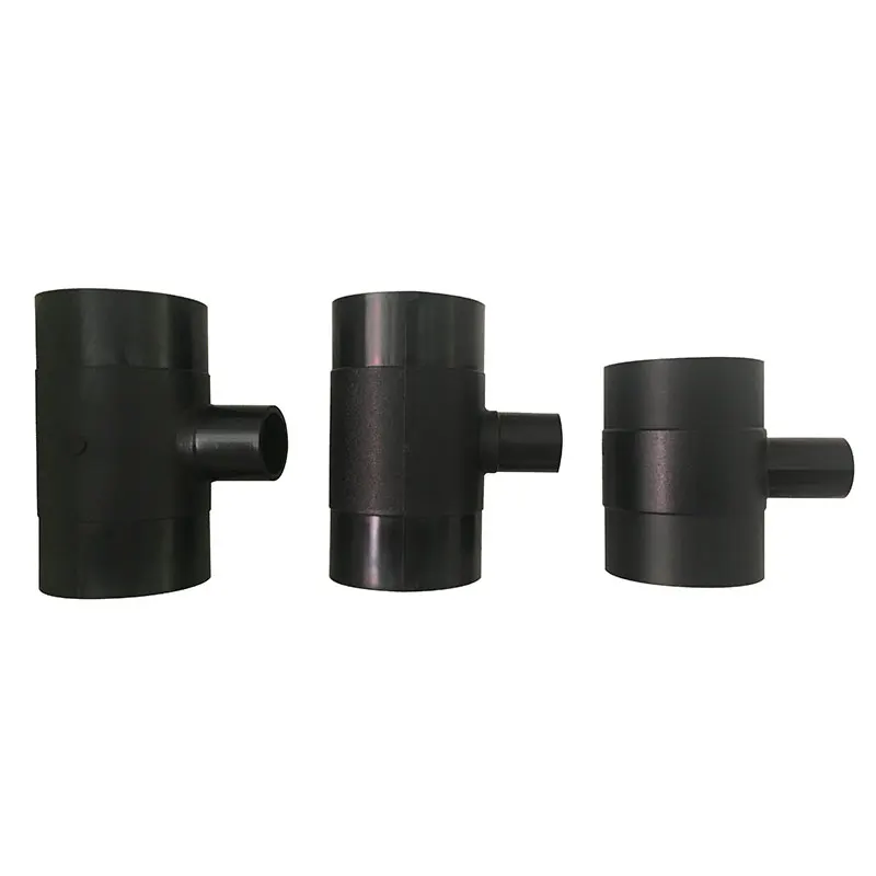 HDPE Water Supply Pipe Fittings Injection Butt Fusion Equal Cross