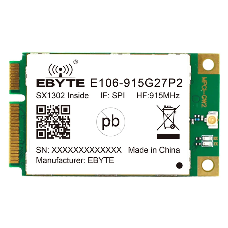Ebyte E106-915G27P2 SX1302 беспроводной высокоскоростной шлюз LoRa RF SPI интерфейс LoRa модуль