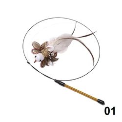 Simulation Bird interactive Cat Toy Funny Feather Bird with Bell Cat Stick Toy for Kitten Playing Teaser Wand Toys Pet Supplies
