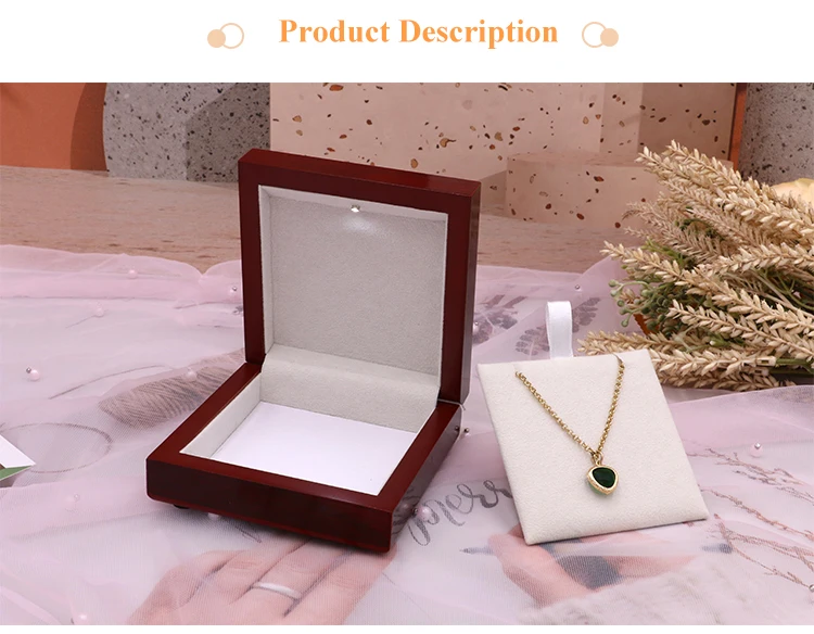Necklace Customize Girls Wooden Magnetic Led Light Jewelry Display Wood Gift Box Necklace Jewelry Box With Led Light