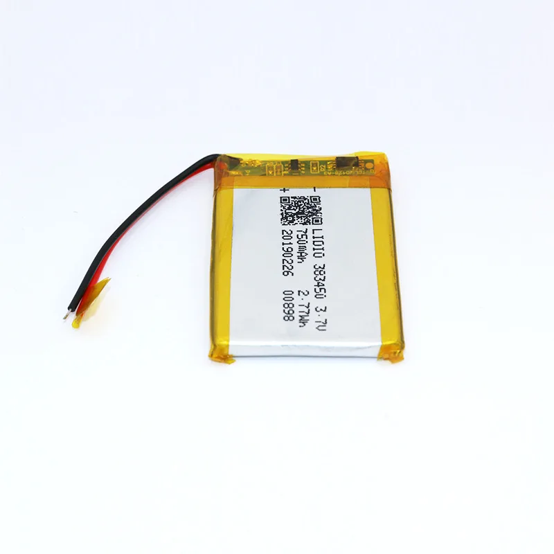  383450 полимерная литиевая аккумуляторная батарея 650 мАч для Smart DVD MP3 MP4 Светодиодная лампа электронные
