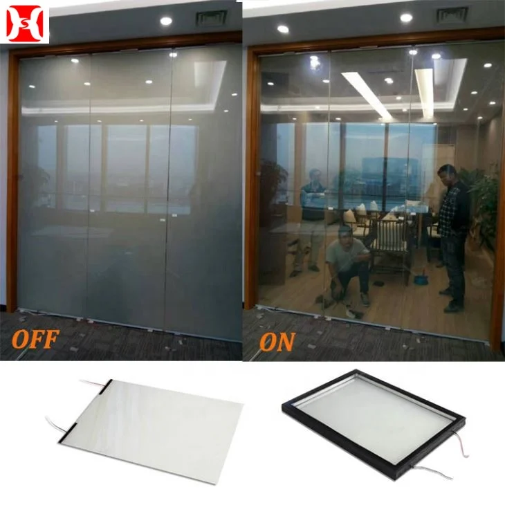 Factory Supply Electrically Switchable Smart Glass PDLC Film With Adapter Switchable Sample