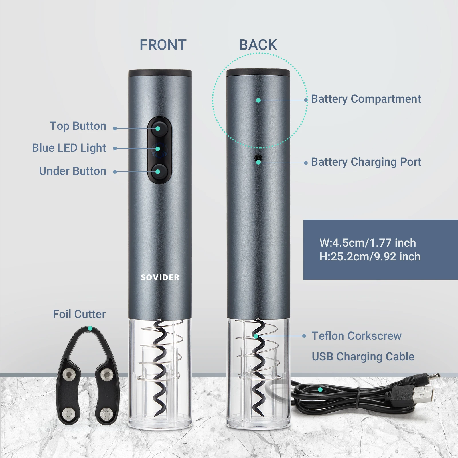 INKBIRD SWO-101 Электрический штопор открывалка для бутылок автоматический консервооткрыватель бутылки