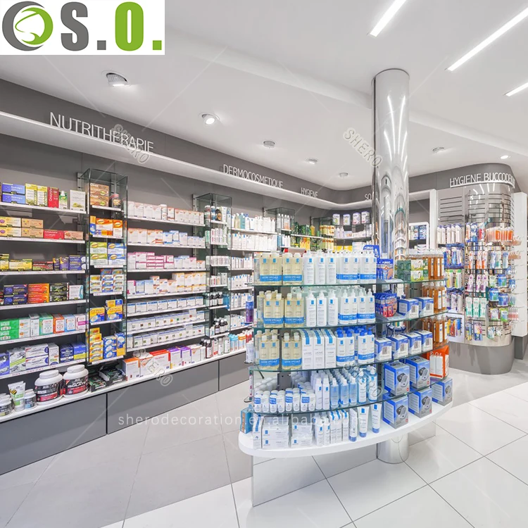 Интерьерный дизайн аптеки шкафчик для фармацевтики витринные ящики мебель