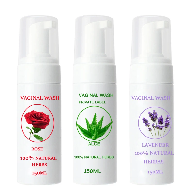 Private Label Intimate Vaginal Feminine Hygiene Vegan Herbal Organic Foam Yoni Vaginal Wash