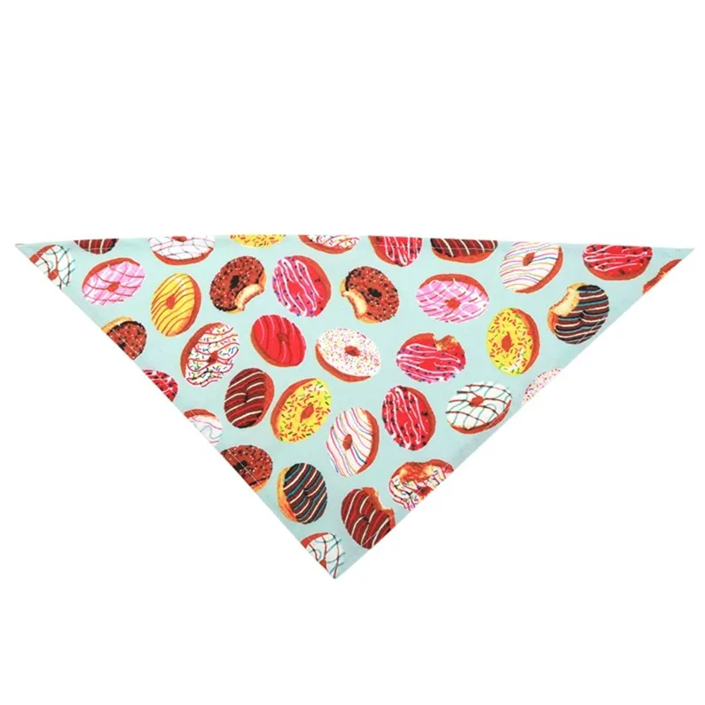 Custom cotton fabric dog collar bandana cute pet neckwear bandana for birthday