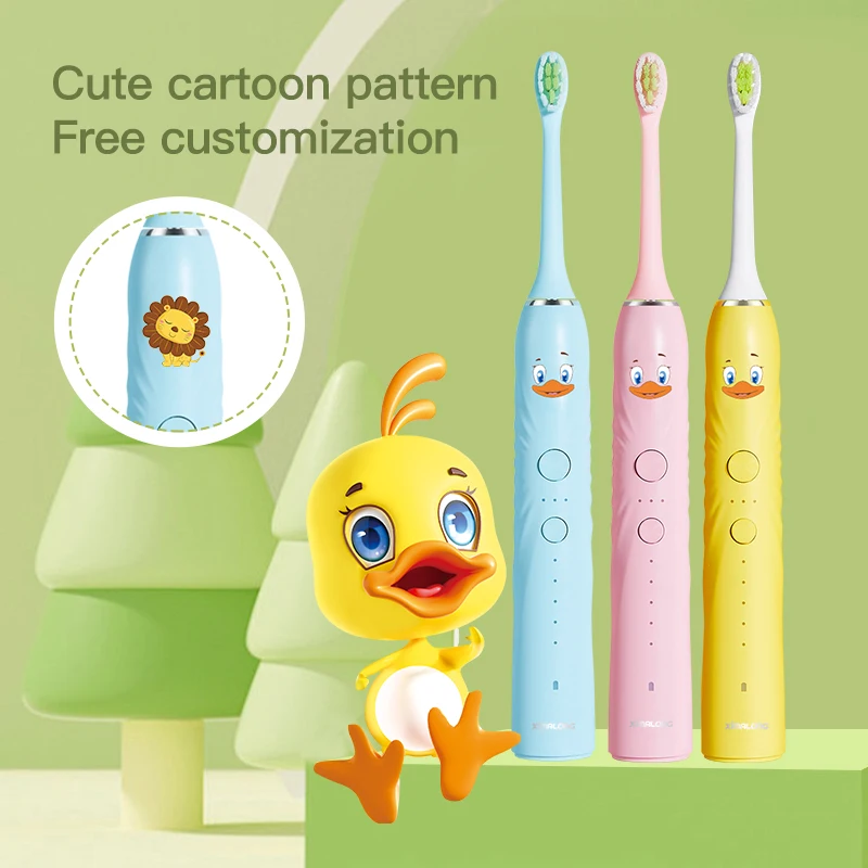 2024 Toothbrush and toothpaste set Ipx7 Waterproof Portable Smart Automatic Electric Toothbrush For Kids