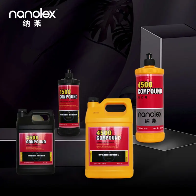 Nanolex 4500 no silicone no wax polish one step polish compound, rubbing compound ,paste compound for car paint correction