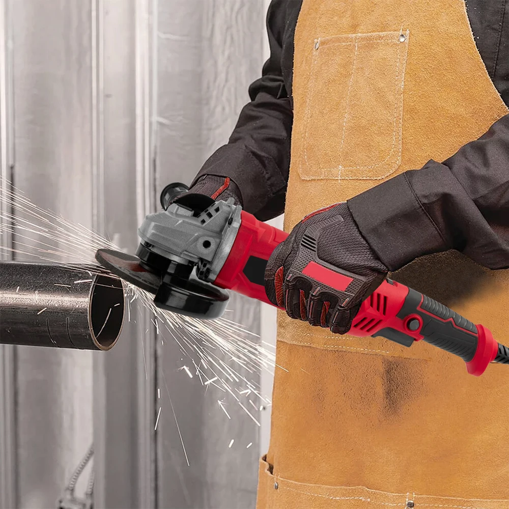 Heavy Duty Adjustable Speed Electric Power Tool Grainder Machine Portable Slide Switch Corded Angle Grinder Machine DIY M14 900W