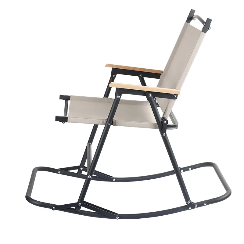 Factory OEM New Design Leisure Foldable Aluminum Frame Rocking Low Camping Chair Customized