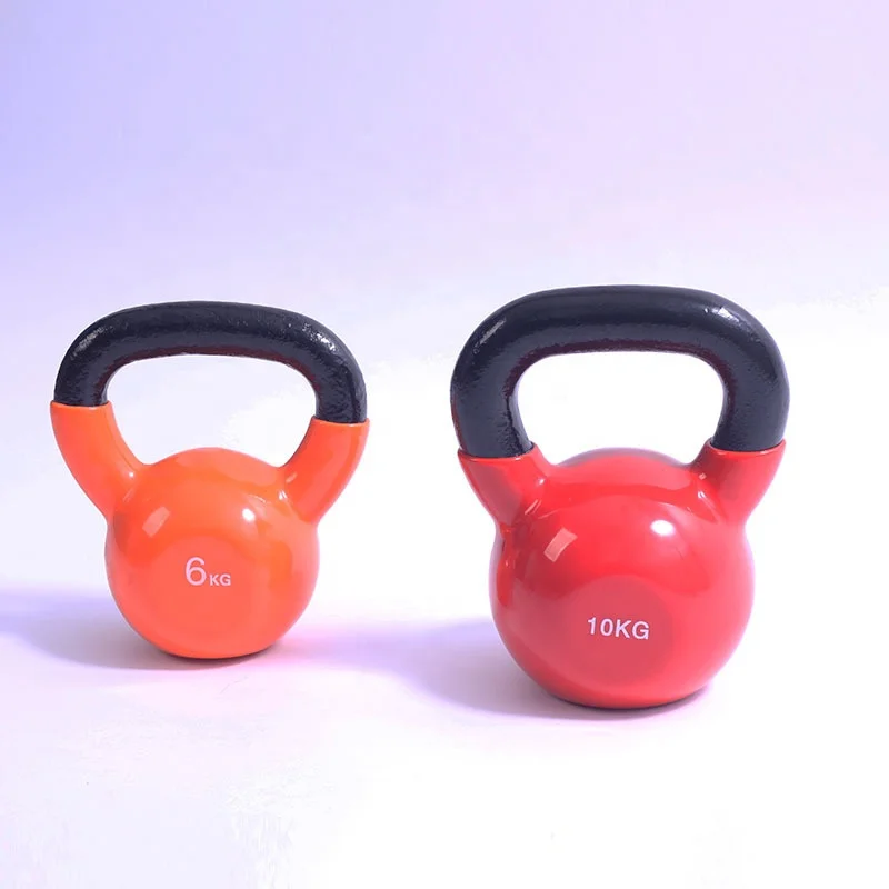Most Popular PVC Dipping Coated Vinyl Kettlebell Workout Weight Loss Strength Training Sports Entertainment Product