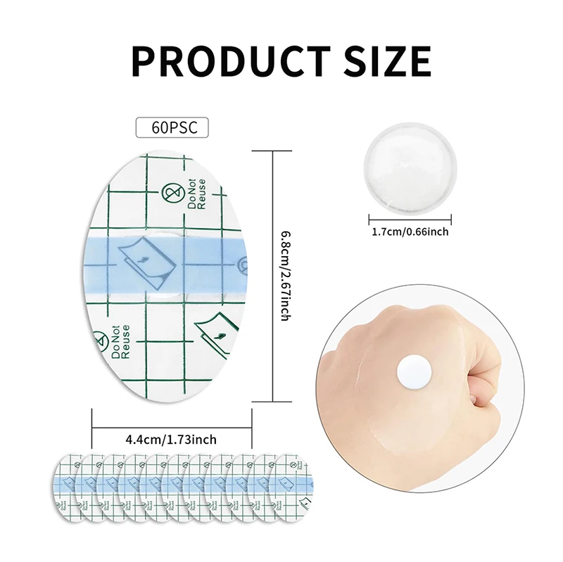 60 Pcs Baby Waterproof Ear Stickers Clear Disposable Ear Covers